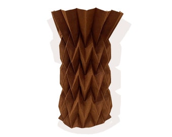 Origami flowerpot - brown