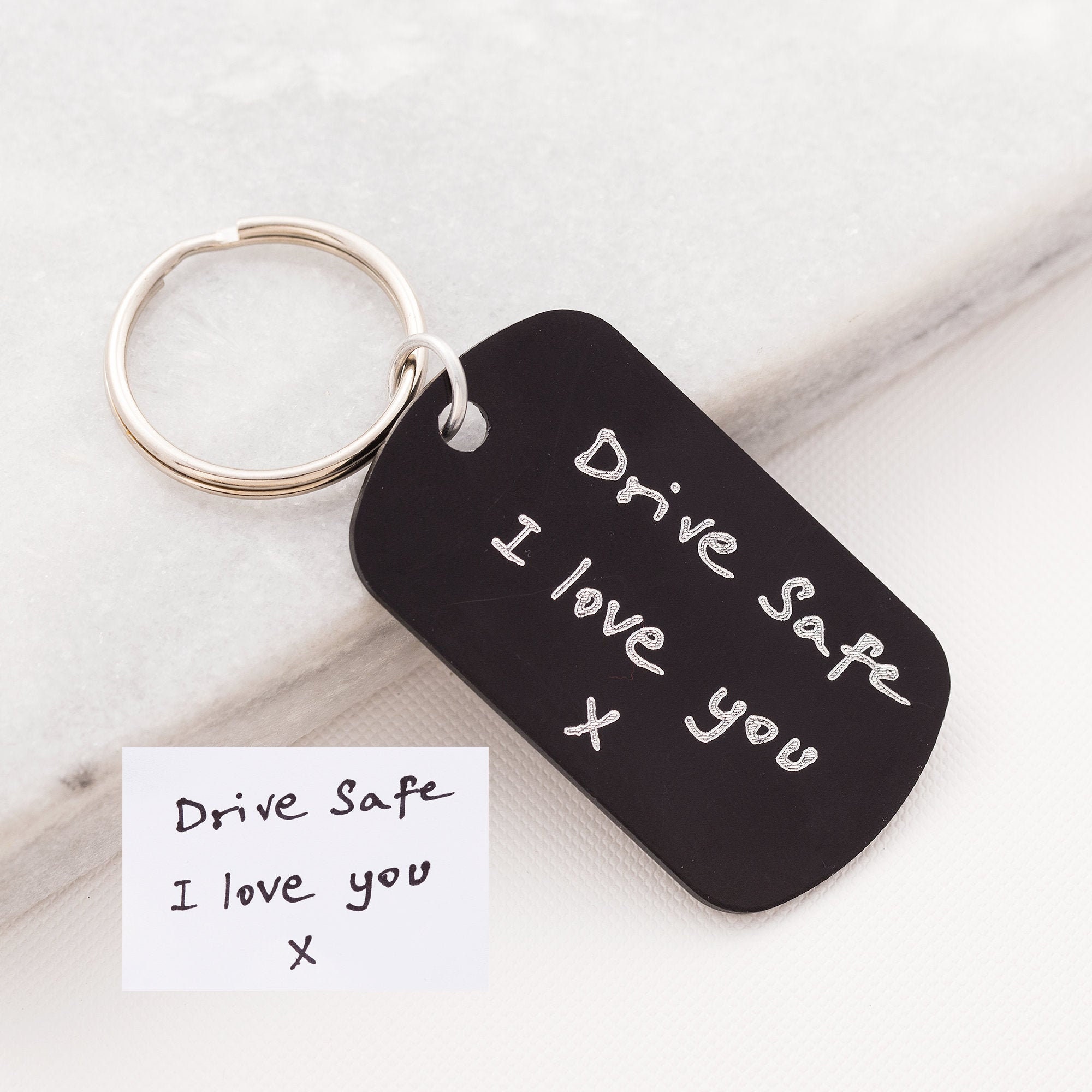 black dog keychain