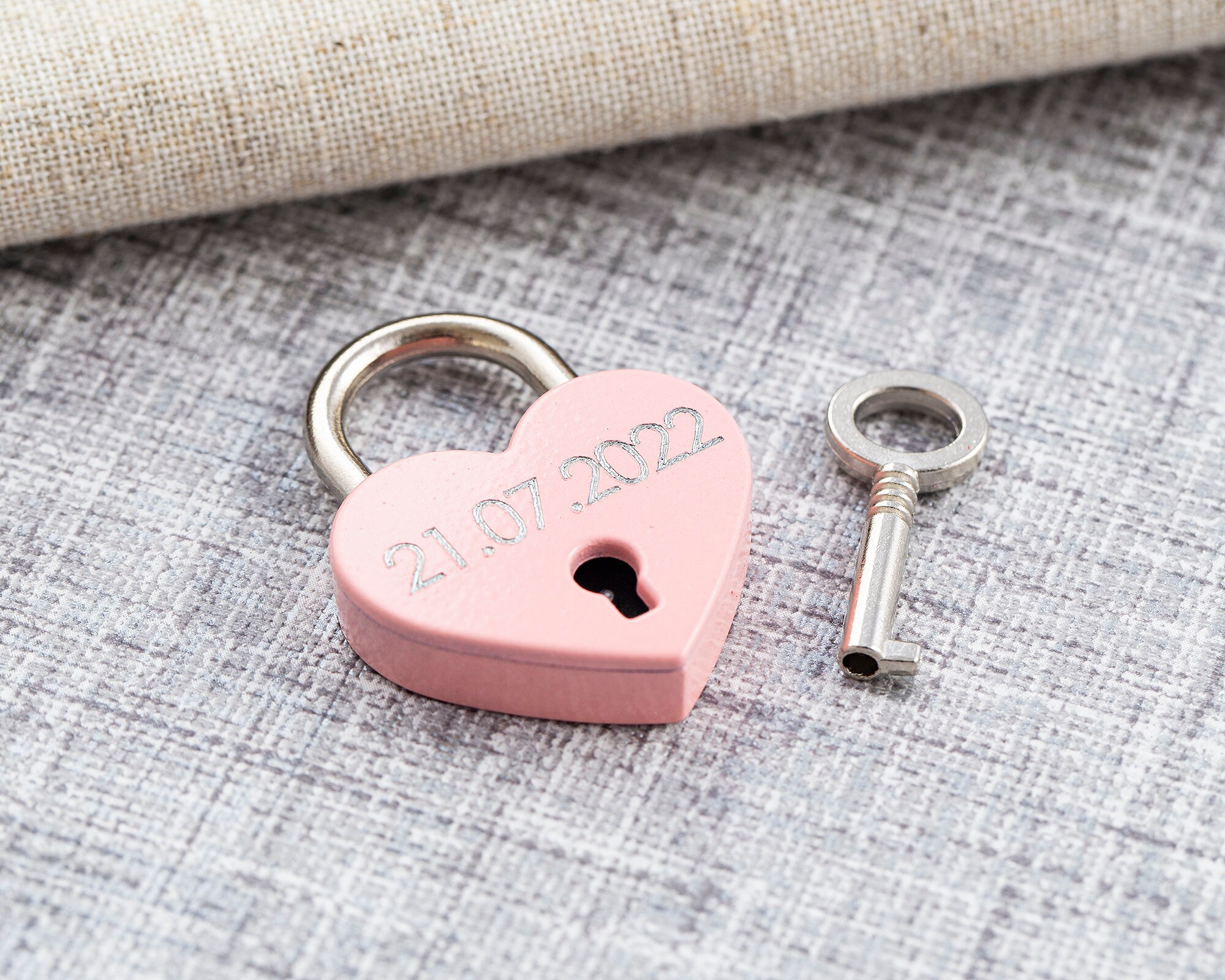 Personalized Heart Lock Pink Heart Padlock and Key - Etsy