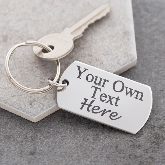 personalised dog tag keyring
