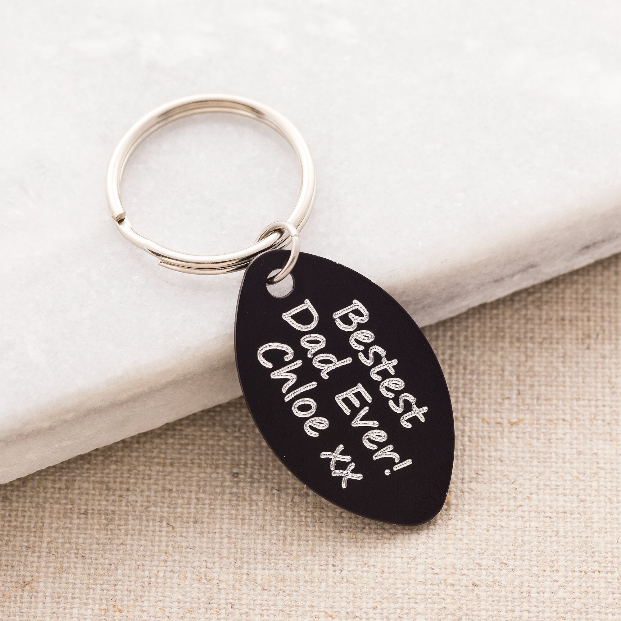 Personalized rugby ball keyring rugby keychain black Etsy
