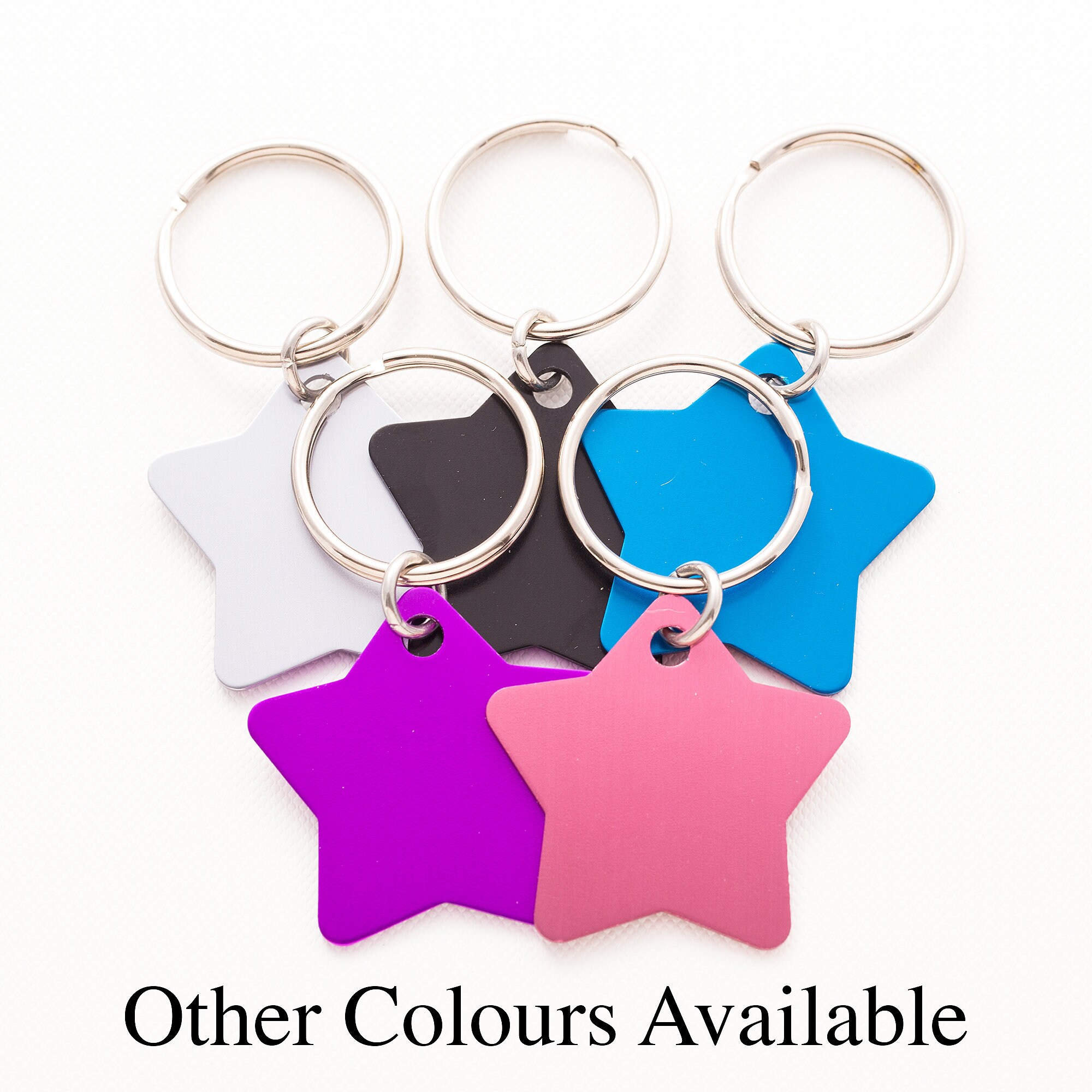 Personalized star keychain purple keyring engraved keyring Etsy