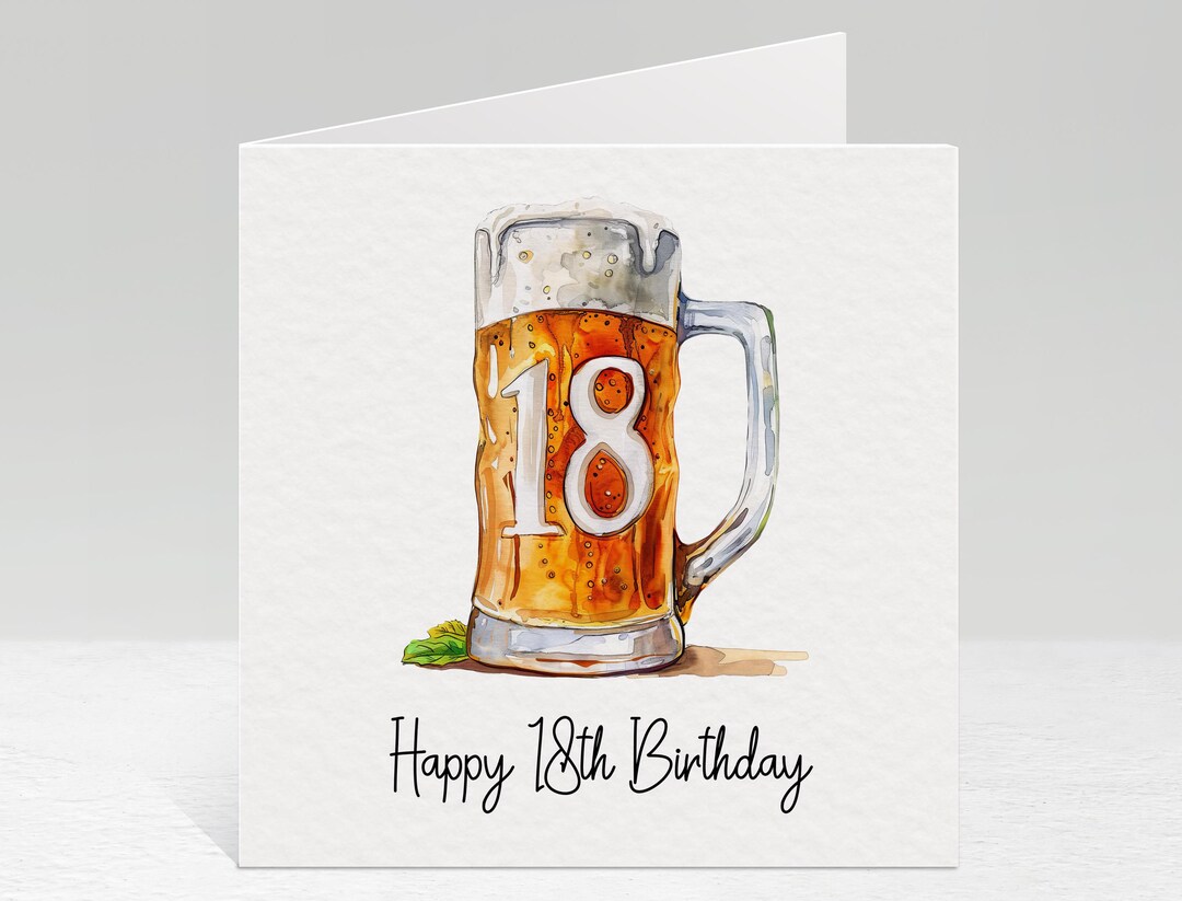 Geburtstagskarte Für Den Enkel – „Happy Birthday Special Grandson“ Mit Bier-Motiv