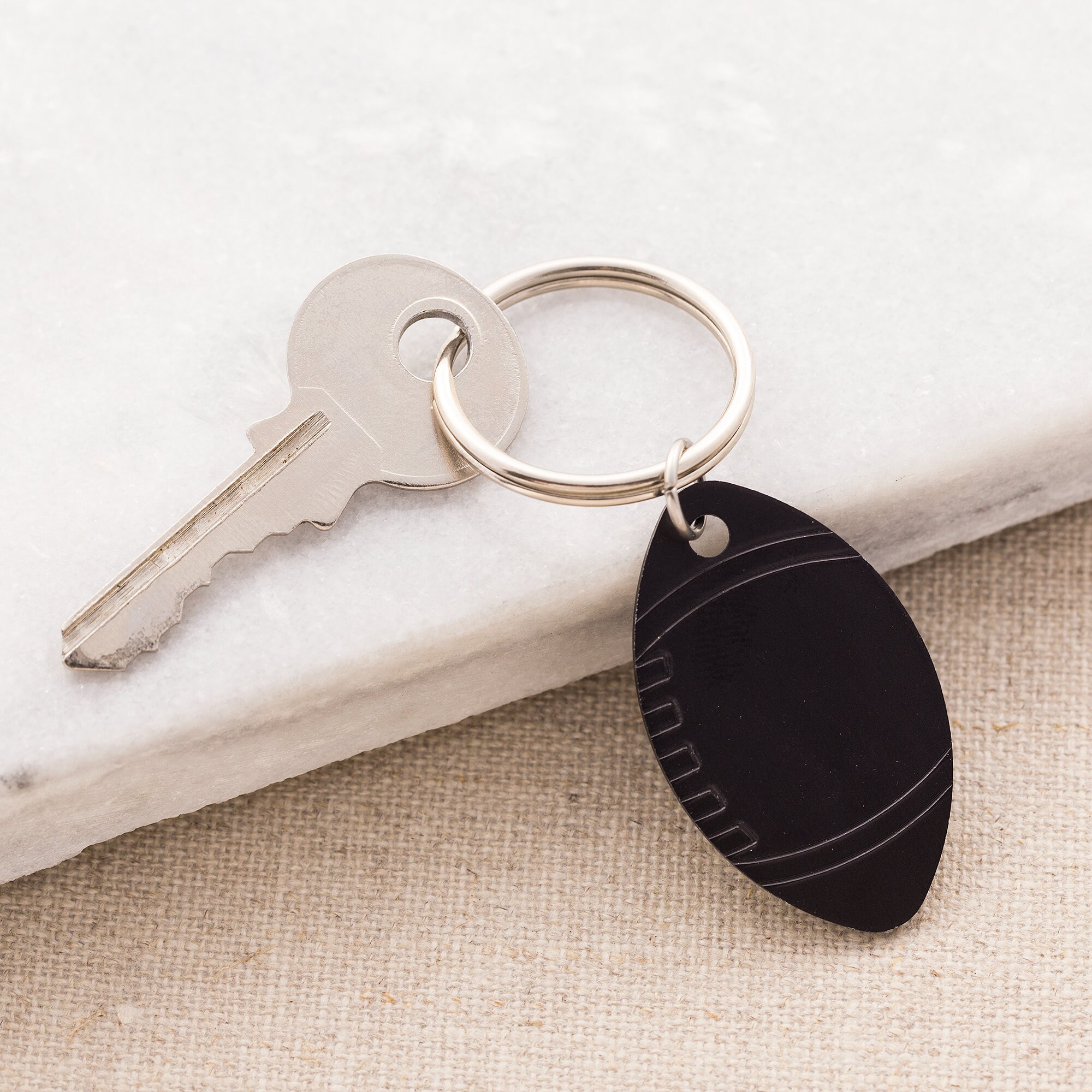 Personalized rugby ball keyring rugby keychain black Etsy