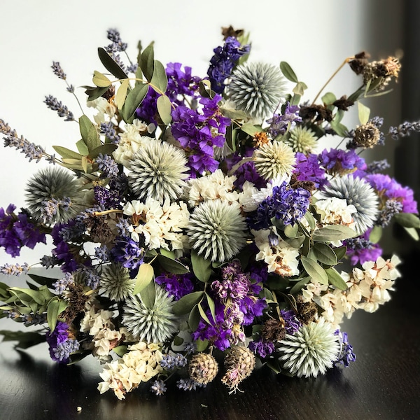 Dried Blue Thistle Etsy