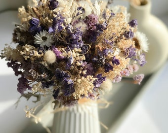 Dried flower bouquet, Dried blue flower bunch, Arrangement with thistle, Dry mixed bouquet, Spring Flowers Meadow Vase Filler