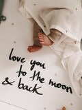Crib Sheet, Love you to the moon and back, Crib Sheet Baby Boy, Crib Bedding, Baby Bedding, Organic Crib Sheet, Baby Shower