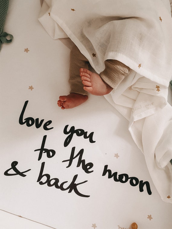 Crib Sheet Love You to the Moon and Back Crib Sheet Baby Boy
