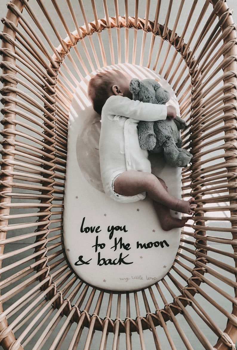 Crib Sheet Love You to the Moon and Back Crib Sheet Baby Etsy