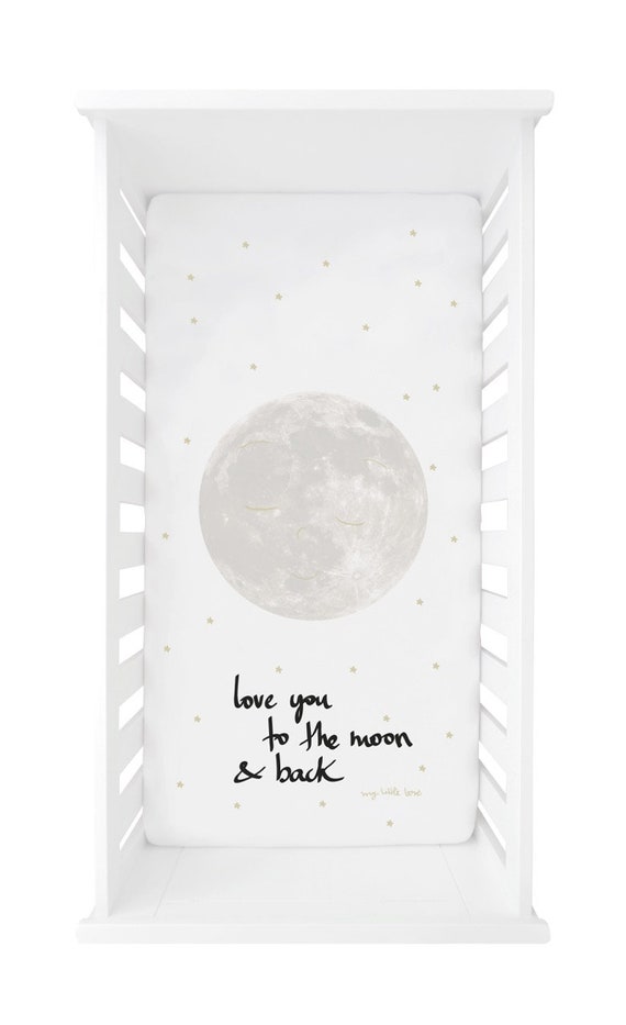 love you to the moon and back crib bedding