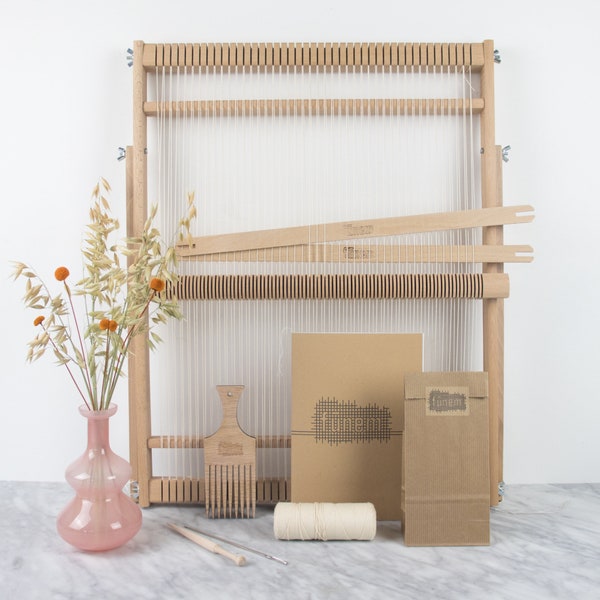 XL Weaving Loom Kit - 15 inch / 38 cm width - Starters kit - Weaving Loom - Weefraam - Kit de Tissage debutant