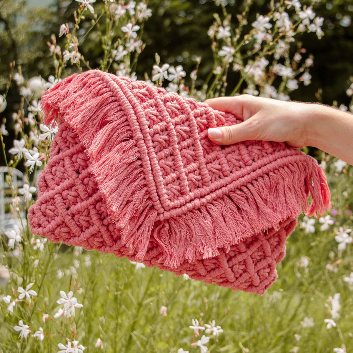 Macrame clutch bag hotsell