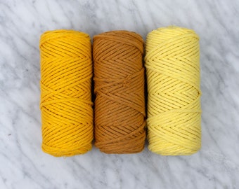 Colored Cotton String  3mm (200gr) - Bundle Sun