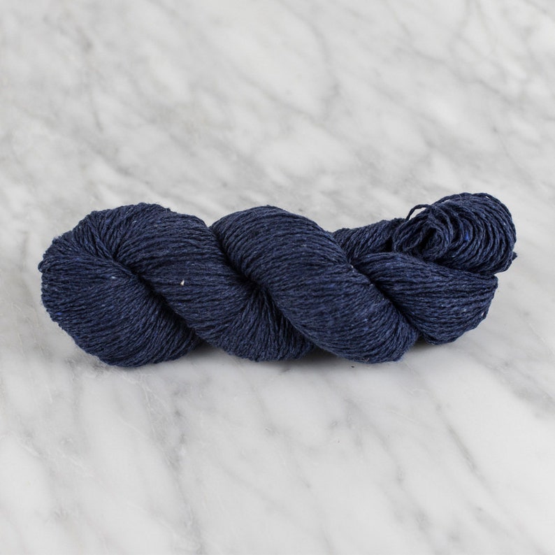 Recycled Denim Yarn Dark Blue Etsy