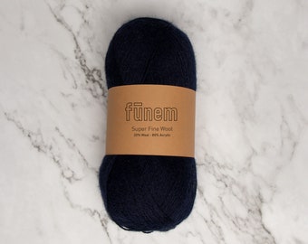 Super Fine Wool - Navy Blue