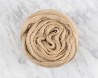 Organische Chunky Merino Wool Roving voor weven/spinnen/vilten/arm breien - 619 poeder
