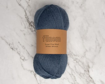 Super Fine Wool - Dark Blue