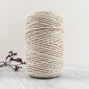 3mm Supersoft Cotton String Natural 1000 grams / 1 kg