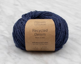 Recycled Denim Yarn Dark Blue (3ply)