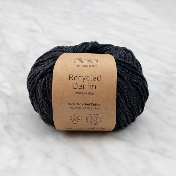 Recycled Denim Yarn Anthracite (3ply)