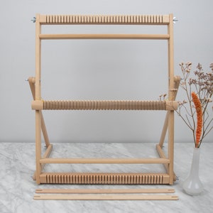 Weaving Loom - Large (with stand, heddle bar and rotating warp bars)