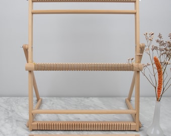 Weaving Loom - Large (with stand, heddle bar and rotating warp bars)