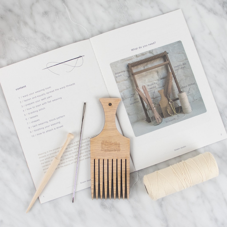 Large Weaving loom kit  11 inch / 28 cm width  Starter's image 1