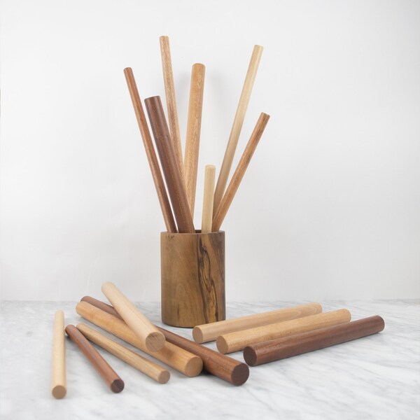 Wooden Dowels - 4 Colors / 2 Diameters / 4 Sizes