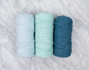 Colored Cotton String  3mm (200gr) - Bundle Sky