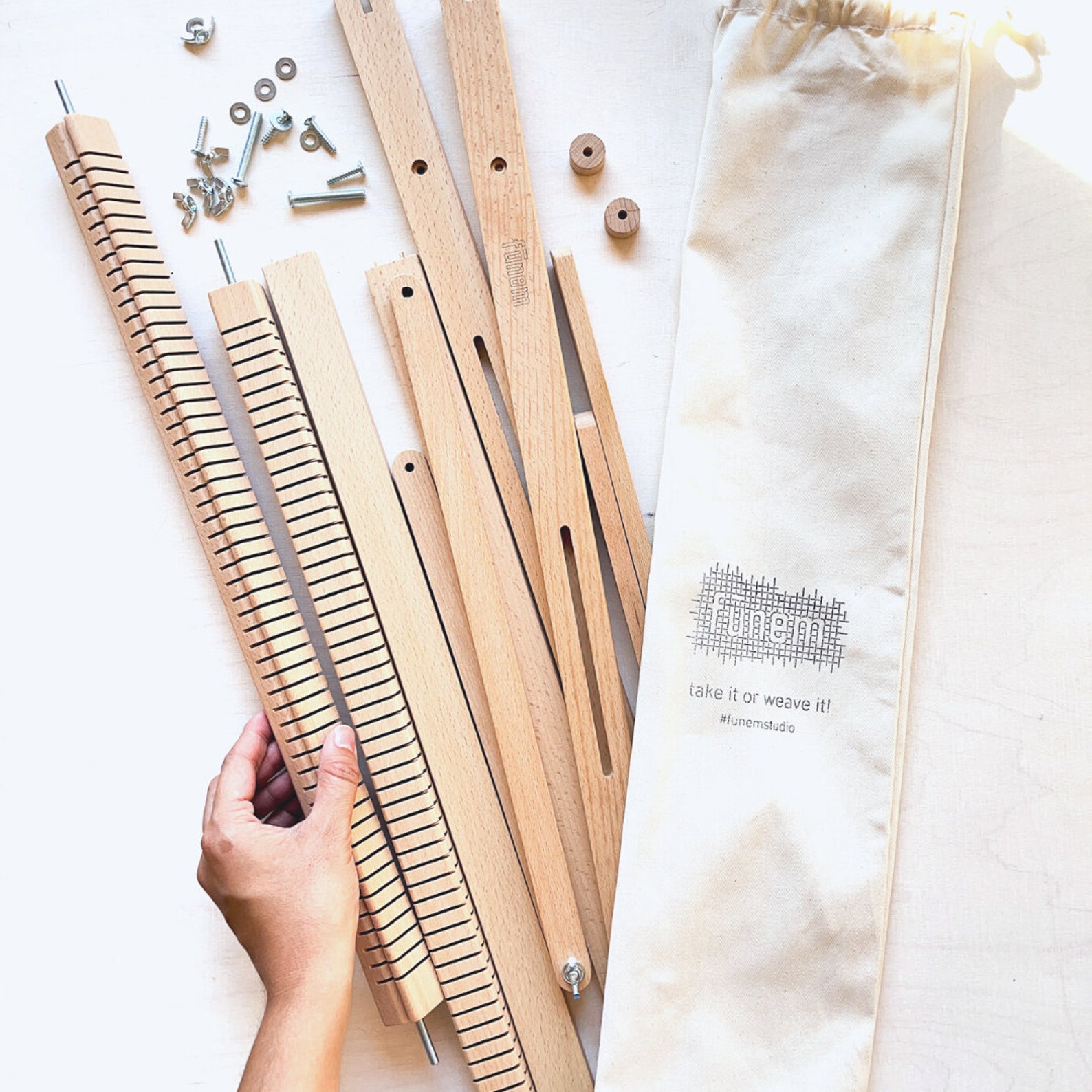 Weaving Loom XL with Stand Heddle Bar and Rotating Warp Etsy
