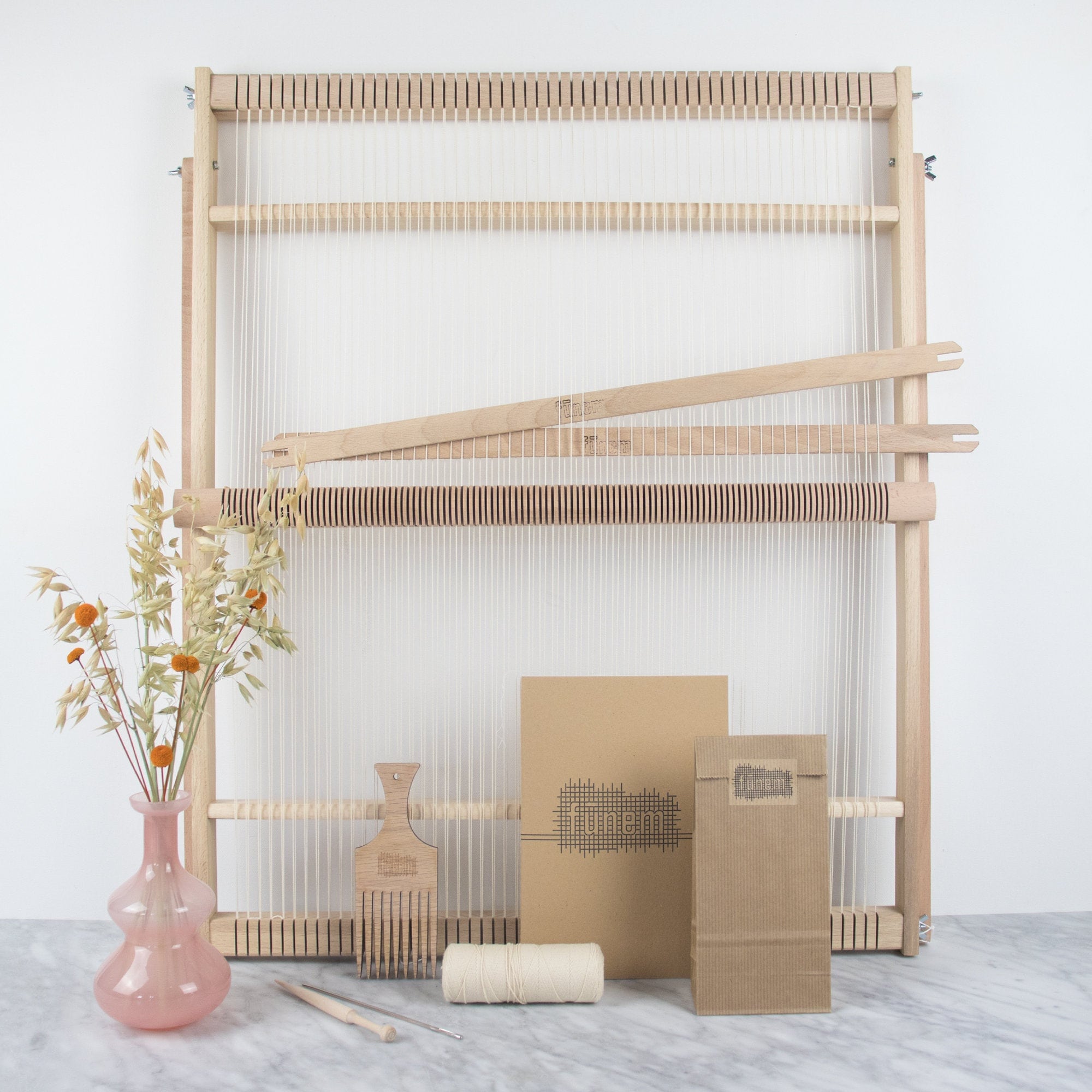 XXL Weaving Loom Kit - 19 inch / 48 cm width - Starters kit - Weaving…