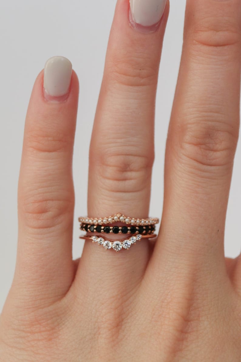 Black Onyx Eternity Band // Black Onyx Wedding Band Etsy