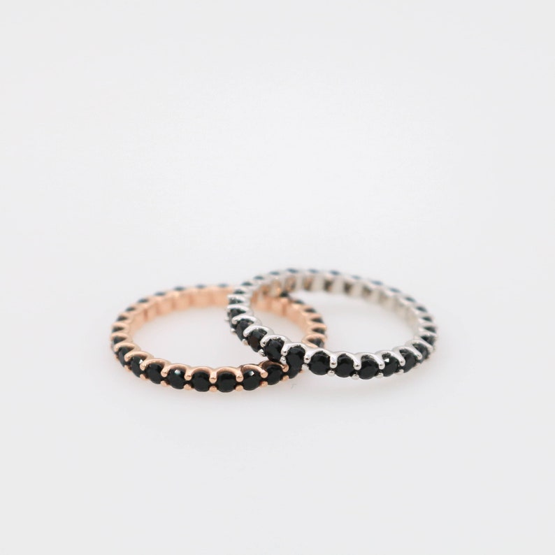 Black Onyx Eternity Band // Black Onyx Wedding Band Etsy