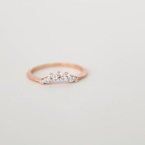 Diamond Wedding Band // Solitaire Contour // Matching Band for Solitaire