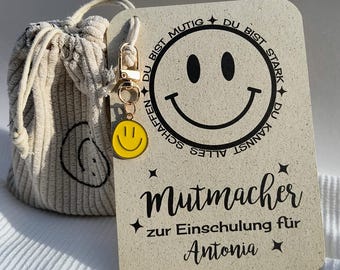 Encouragement card for all occasions | for starting school - changing schools - exams & smile charm