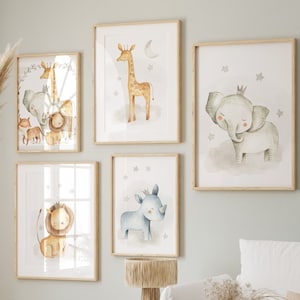 Babyzimmer Poster & Geschenk Karte für Babyparty und Deko Kinderzimmer Bilder