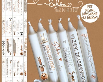 Candle Tattoos PDF for Wedding, Birthday, Spring, Easter, Mother's Day | 42 different designs