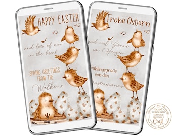 Digital Easter Greeting E- Card for Mobile Phones