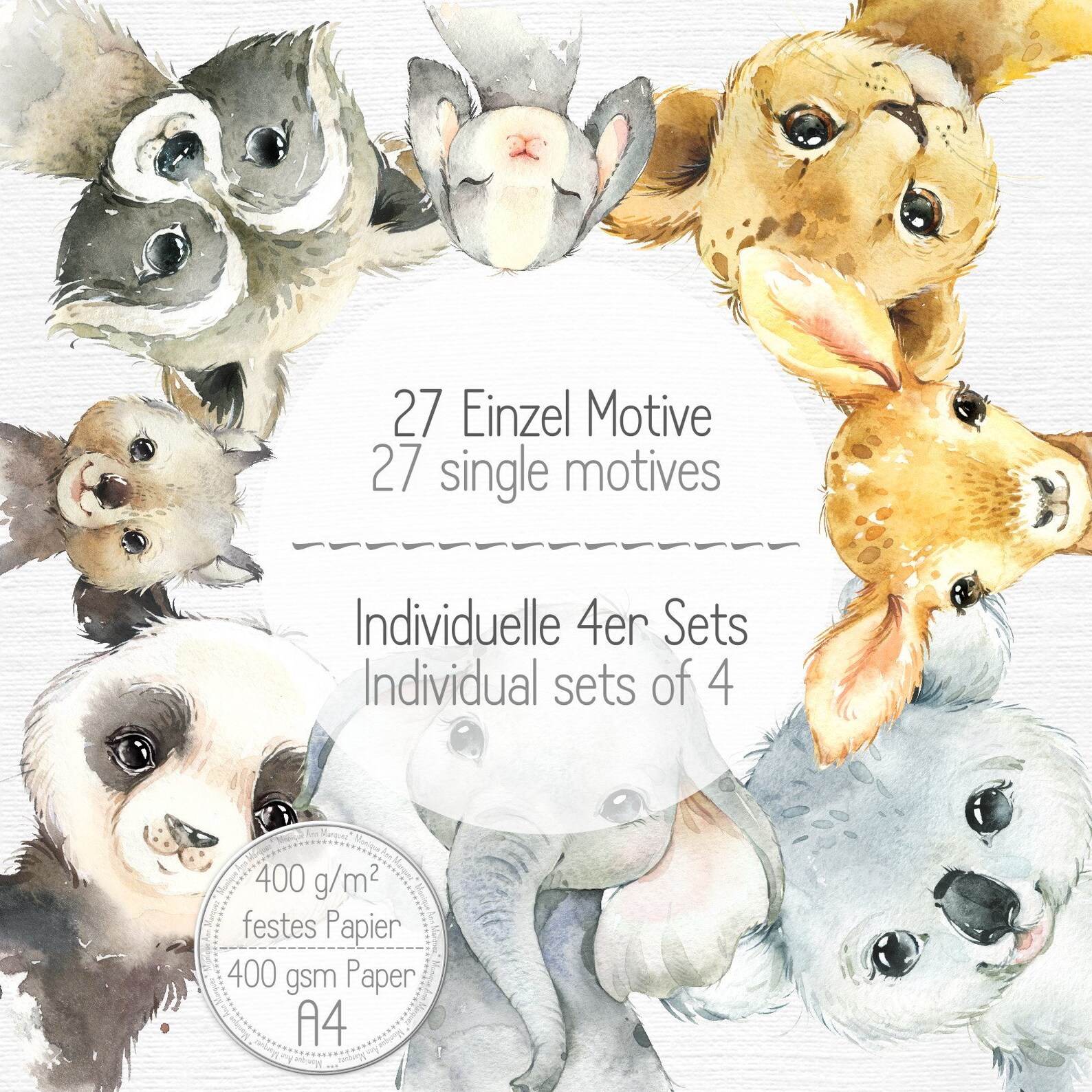 Nursery Prints Baby Poster Animals Fine Art Print A4 400 gsm Etsy