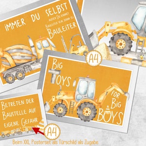 Nursery Prints Boys Room Decor Construction Vehicles Poster image 8