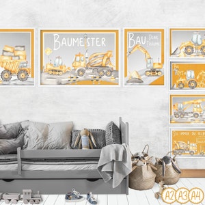 Nursery Prints Boys Room Decor Construction Vehicles Poster image 10