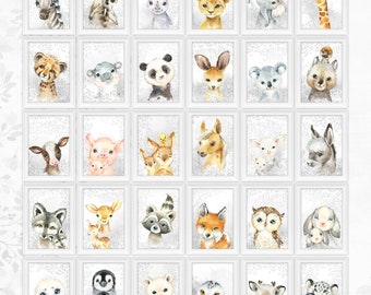 Nursery Prints Baby Animal Poster /A4 (400 gsm Paper)