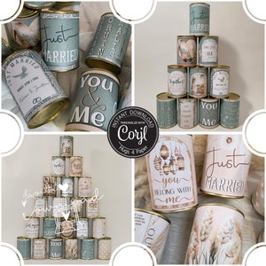 Just married car decorations wedding cans editable & printable banderoles
