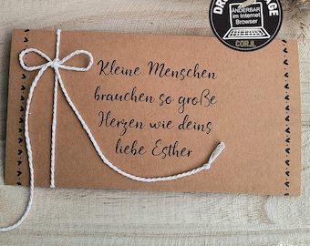 Abschied Kindergarten & Grundschule | Geschenk Erzieher oder Lehrer | Bearbeitbare Druckvorlage Download