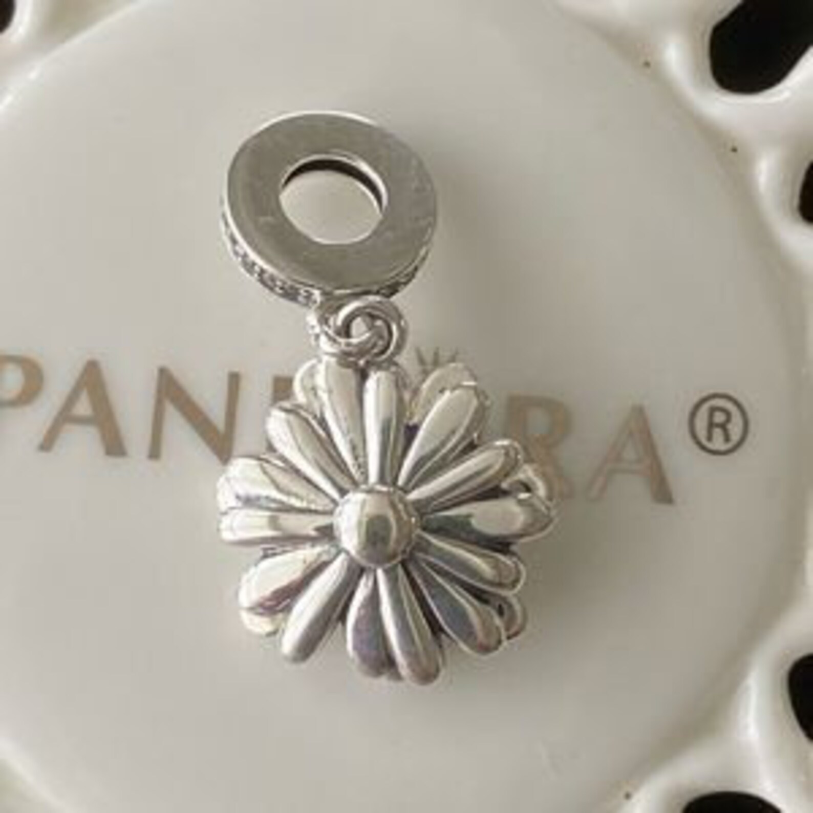Pandora Sparkling Daisy Flower Dangle Charm Etsy