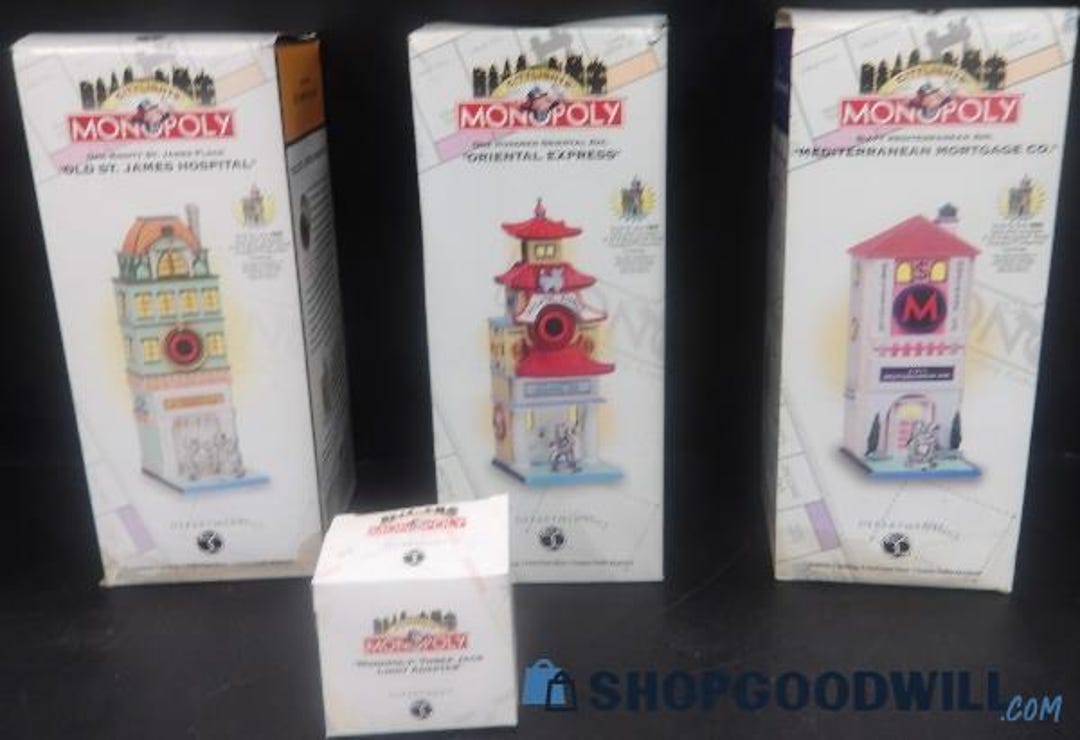 Monopoly Plug In Dept 56 Monopoly 3 Village Buildings & Light Adapter for 3 Plugs - Etsy