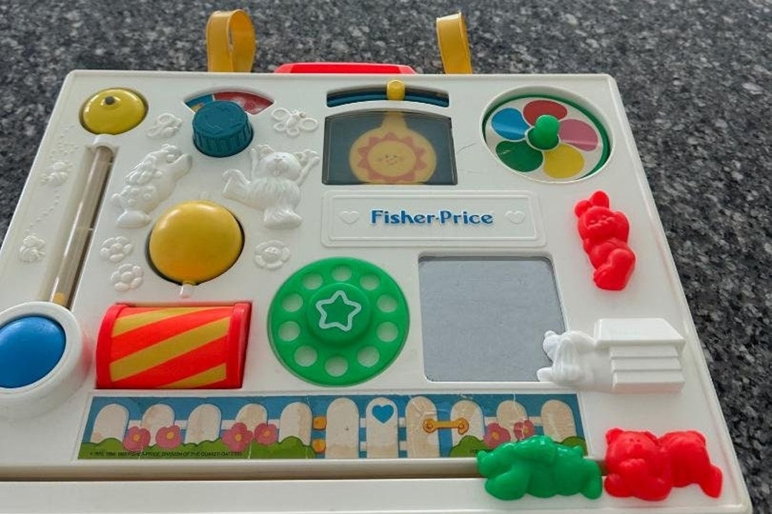JEU JOUET ANCIEN Activity Center Fisher Price 1973 tableau activité vintage toy EUR 29,99 - FR