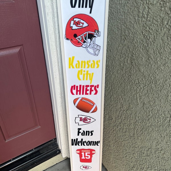 Kansas City Chiefs Porch Sign | Chiefs Fan | Kansas City Decor | Wooden Porch Sign