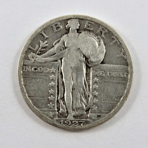 U.S. 1927 Standing Liberty Silver Quarter. image 3