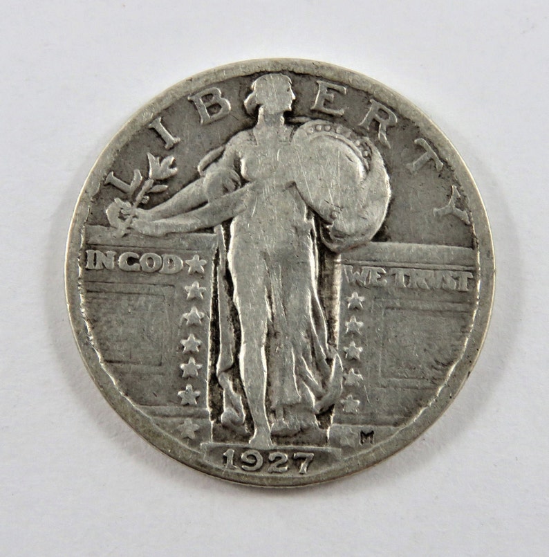 U.S. 1927 Standing Liberty Silver Quarter. image 3